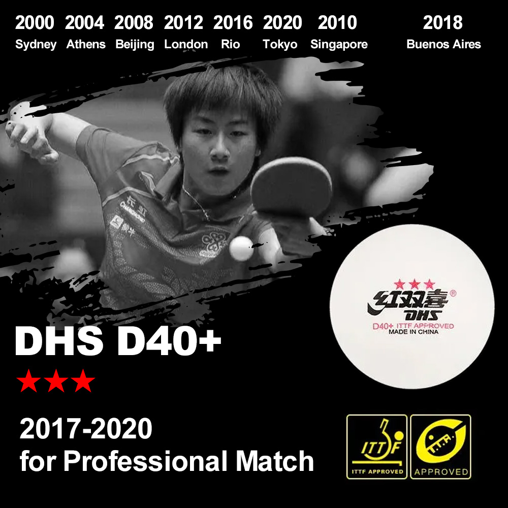 DHS D40+ DJ40+ Piłki do ping-p – Table Tennis Animation recenzja i cena
